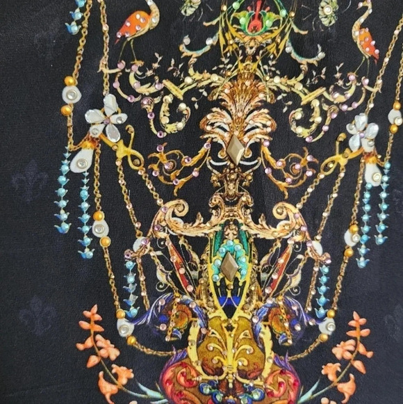 ❤️HOST PICK❤️ Camilla  Midi Lace Slip Dress Rebelle Black 100% Silk size S - Picture 12 of 16